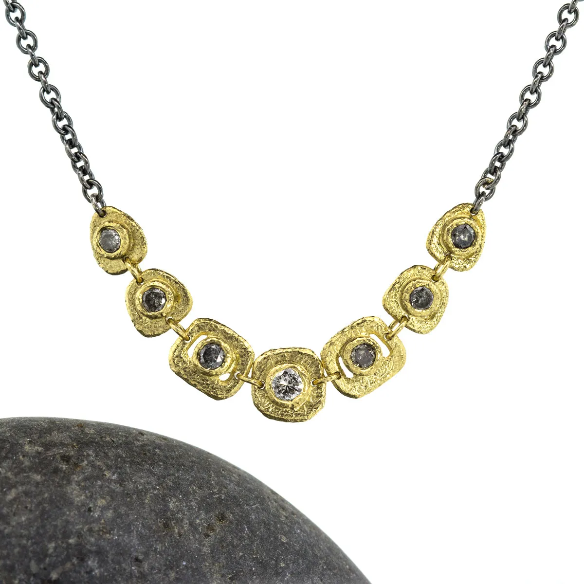 Open Pebble Organic Shapes Necklace