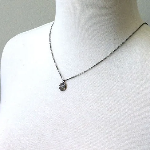 Pave Diamond Disc Necklace