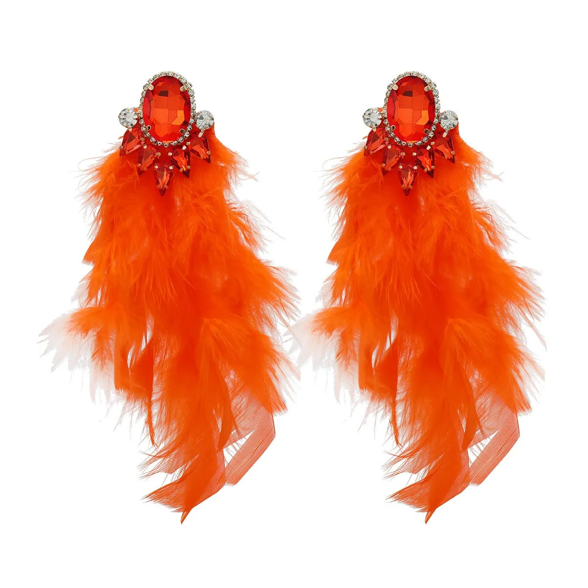 Pre Order:  Bohemian Feather Tassel Earrings