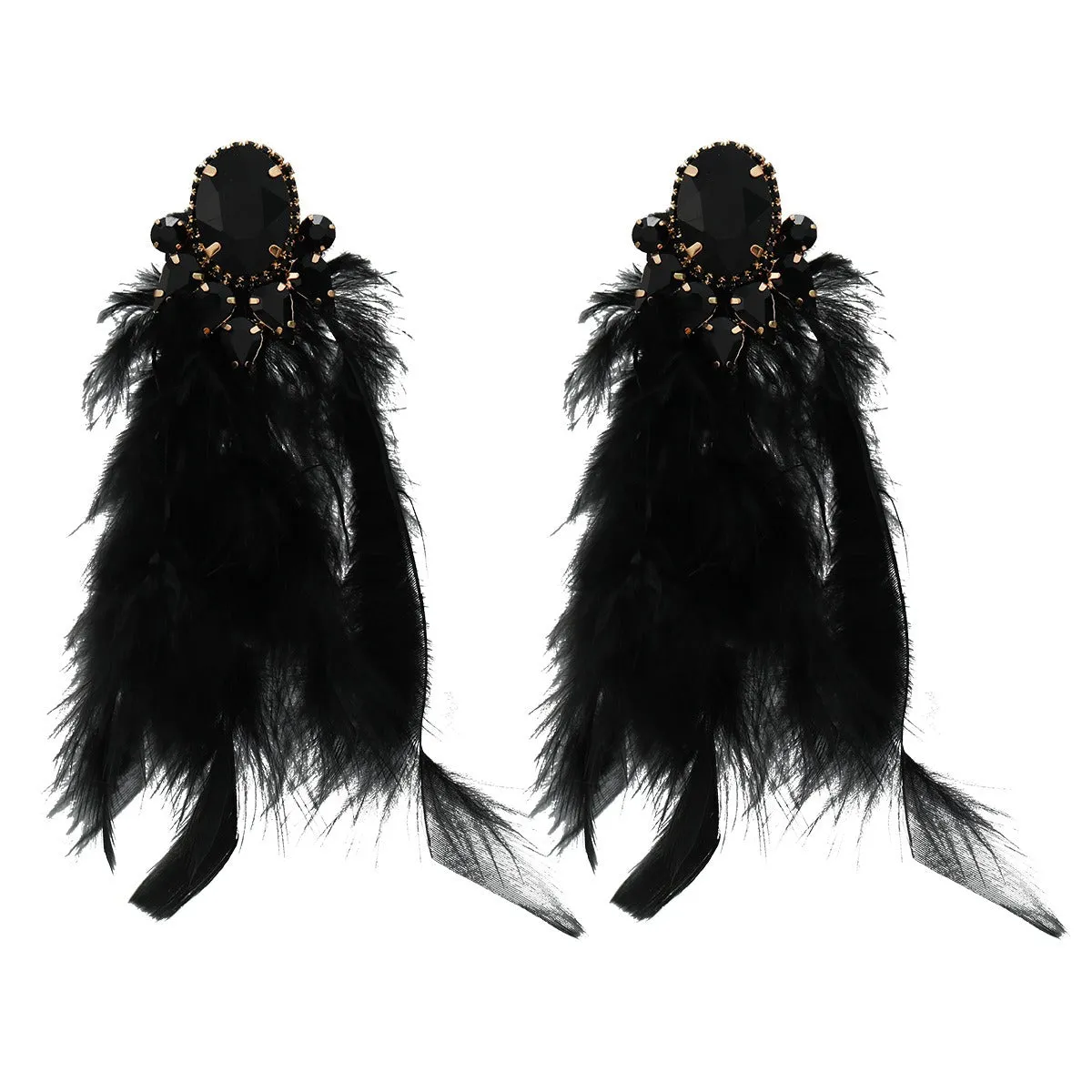 Pre Order:  Bohemian Feather Tassel Earrings