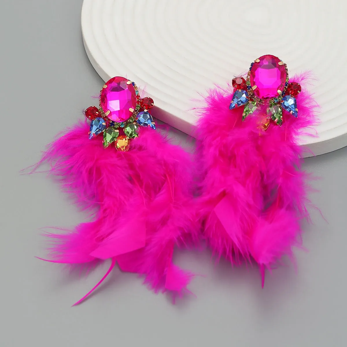 Pre Order:  Bohemian Feather Tassel Earrings