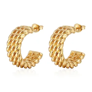 Reriti Intensity 18K gold plated Braided Hoop Earrings