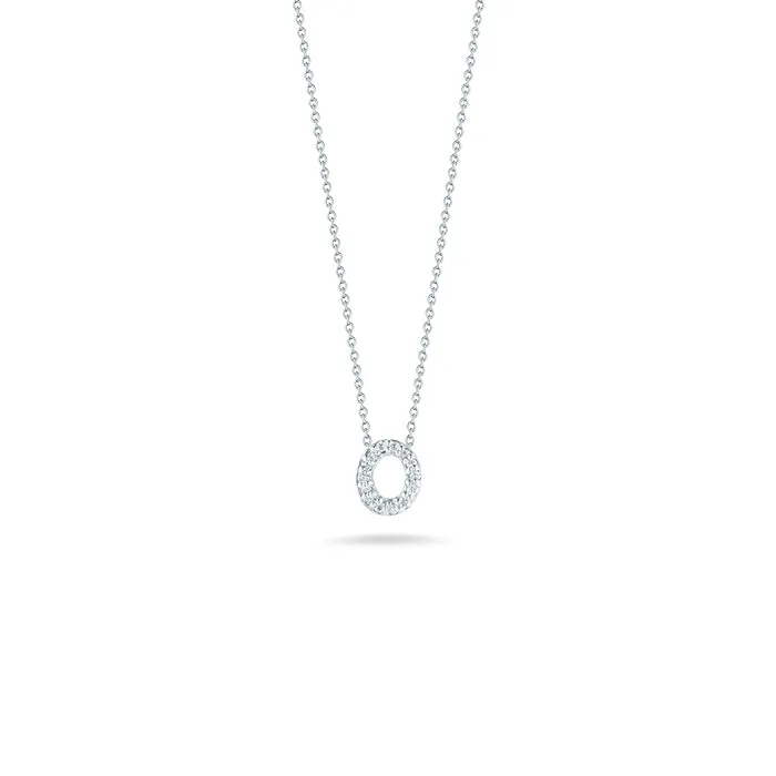 Roberto Coin Tiny Treasures Diamond Love Letter “O” Necklace