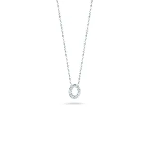 Roberto Coin Tiny Treasures Diamond Love Letter “O” Necklace