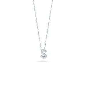 Roberto Coin Tiny Treasures Diamond Love Letter “S” Necklace