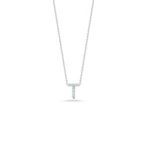 Roberto Coin Tiny Treasures Diamond Love Letter “T” Necklace