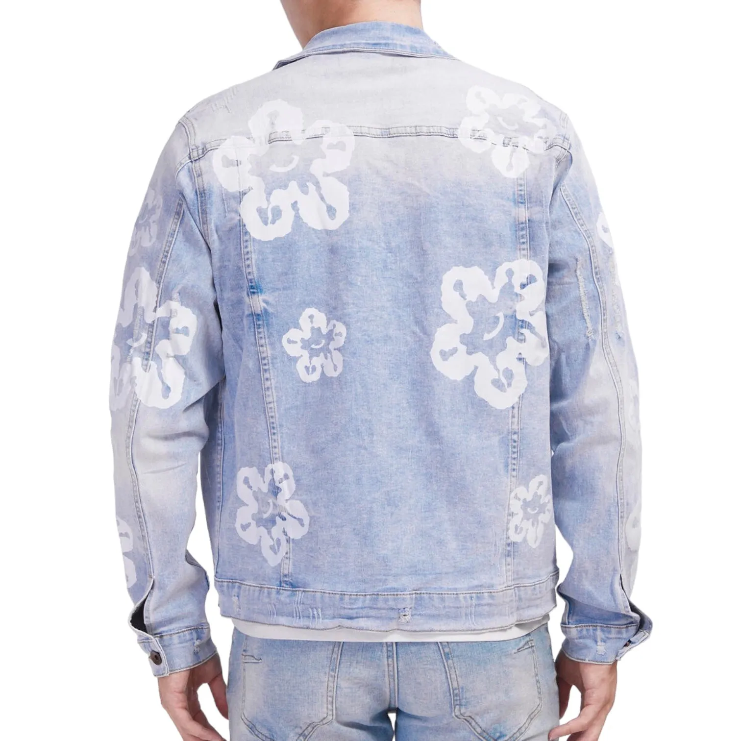 ROKU STUDIO: Tear Drip Denim Jacket RK6481236