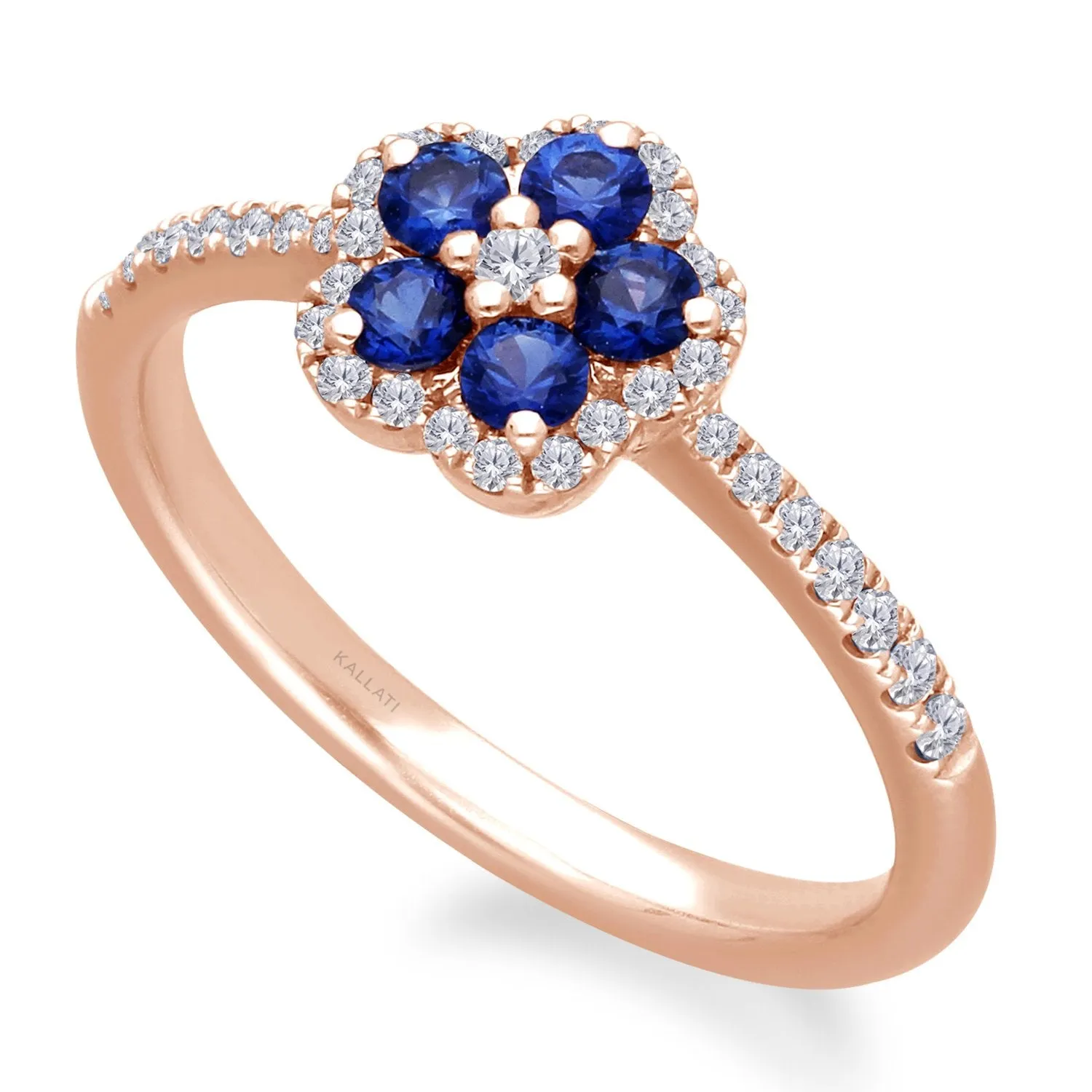 Rose Gold Sapphire & Diamond Heirloom Ring