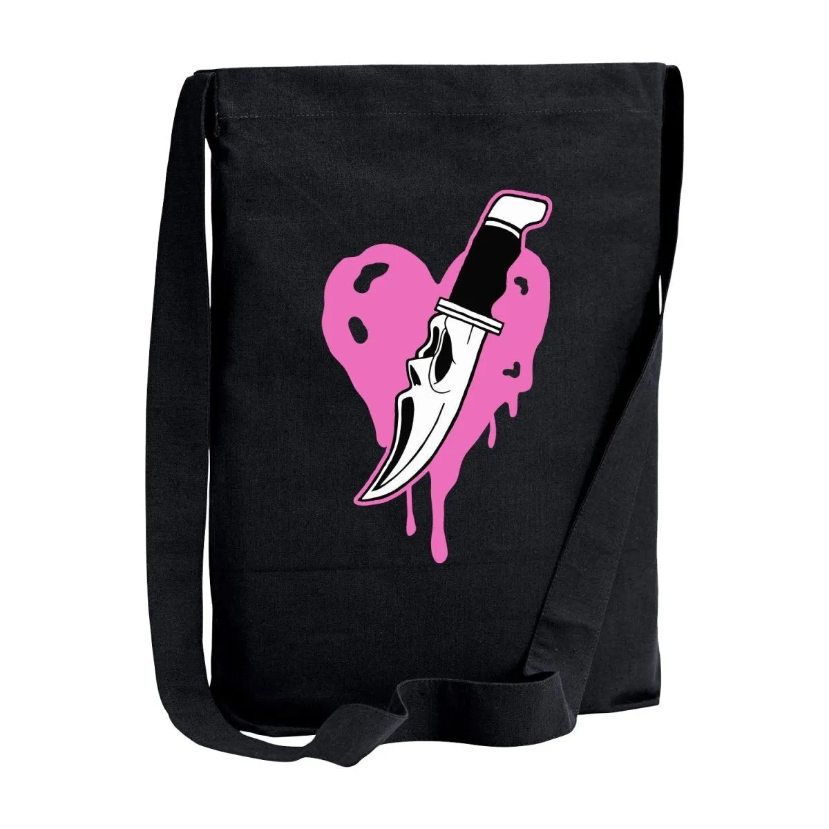 Scream Heart Crossbody Sling Tote Bag