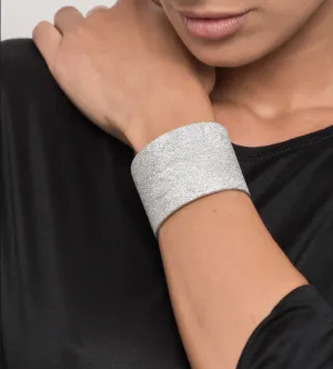 Sparkly Sandblasted Cuff Bracelet