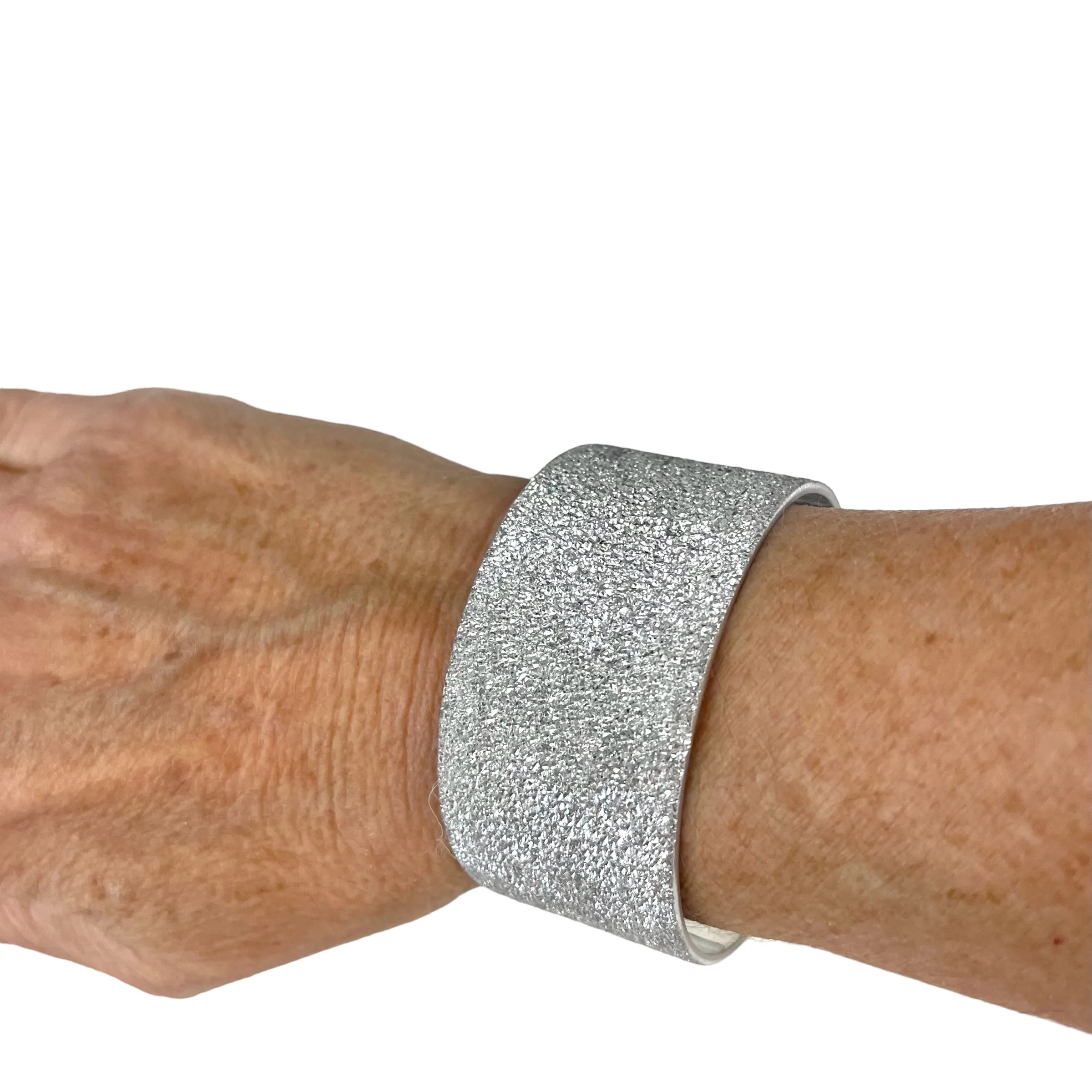 Sparkly Sandblasted Cuff Bracelet