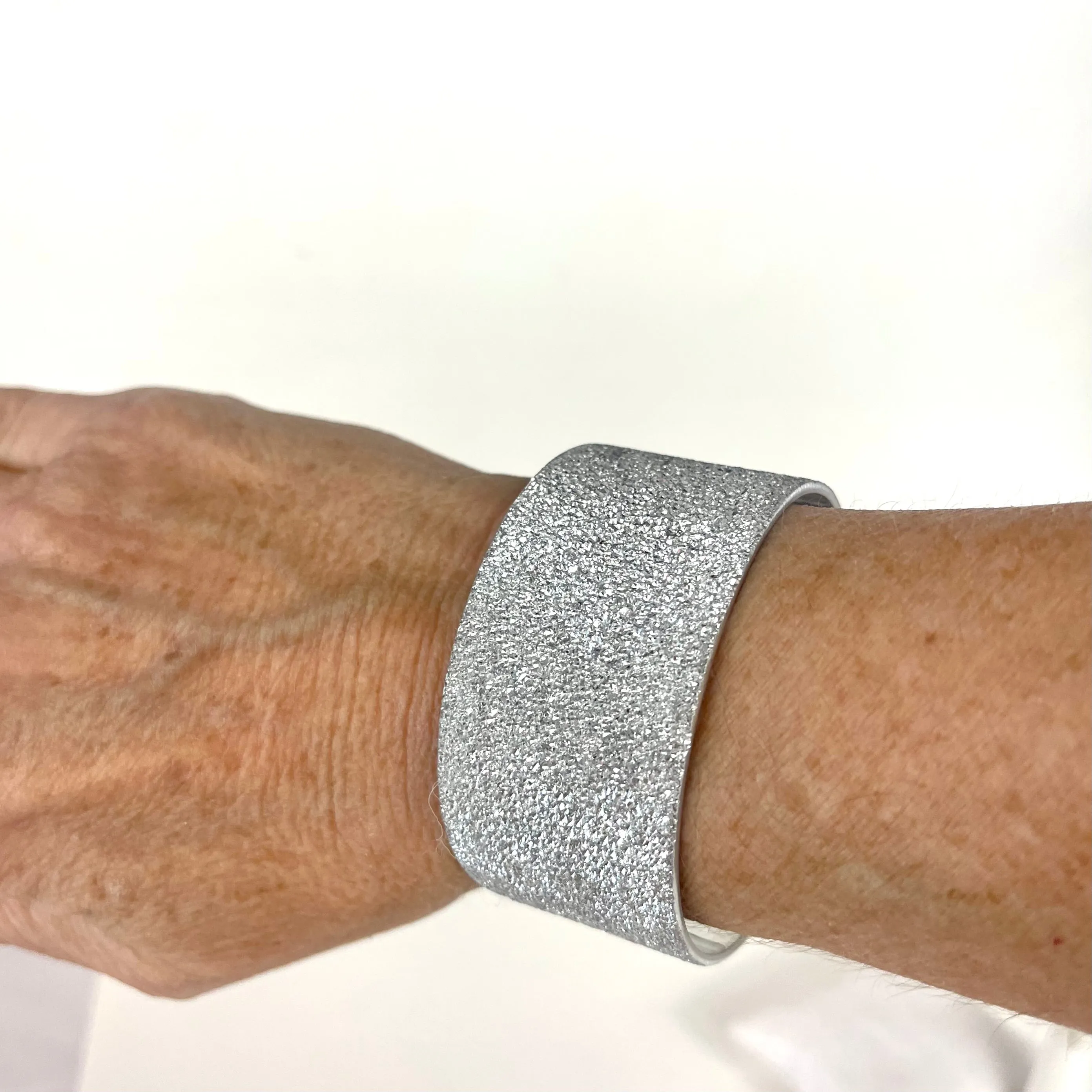 Sparkly Sandblasted Cuff Bracelet