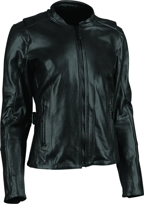 Speed and Strength Throttle Body Leather Jacket Black Womens - XL