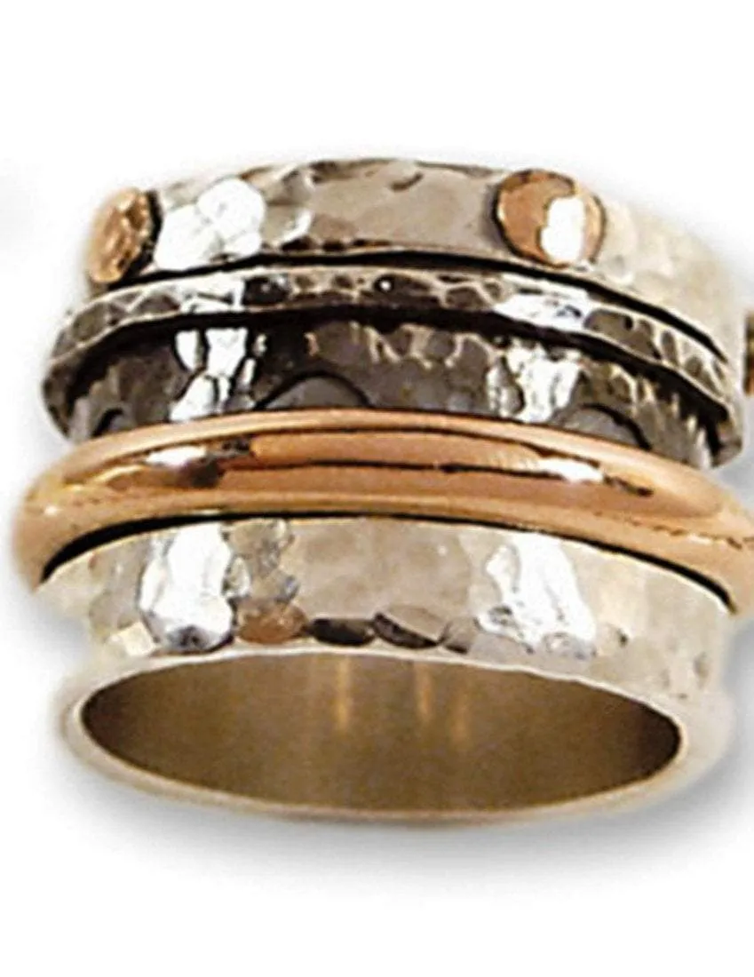 Spinner Ring for Woman & Man / Spinning Ring Silver Rose gold