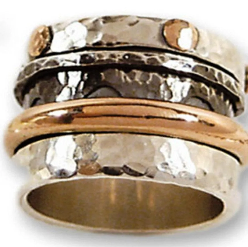 Spinner Ring for Woman & Man / Spinning Ring Silver Rose gold