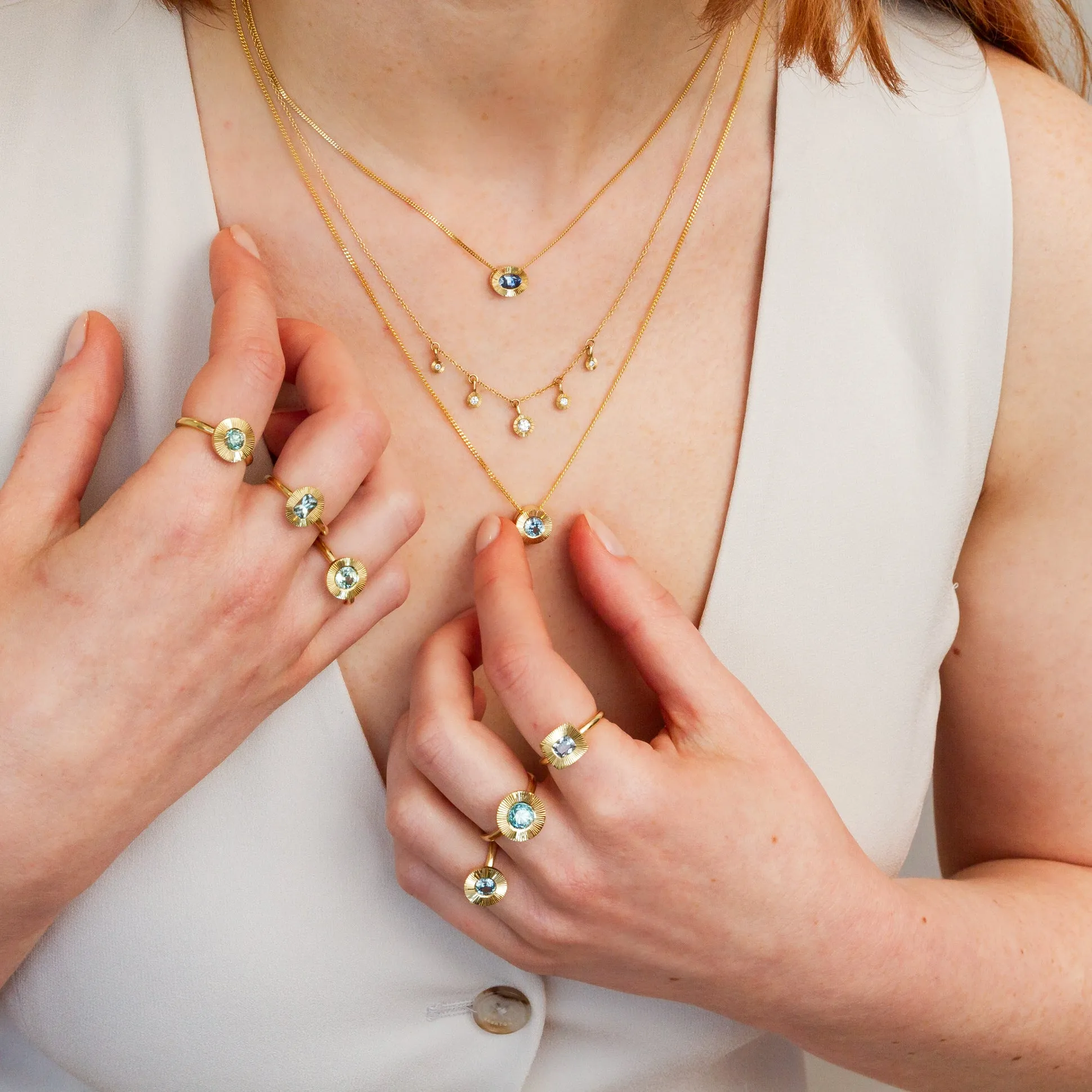 Tapered Gold Borealis Necklace