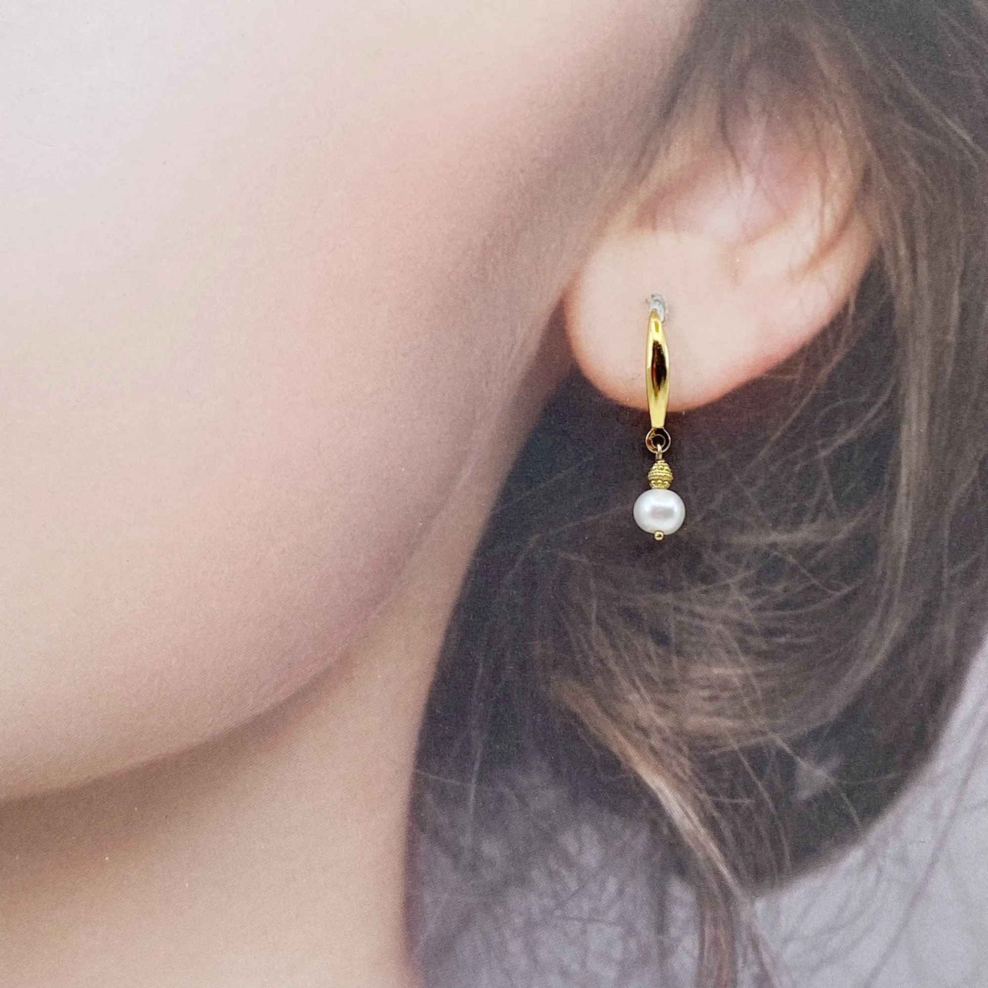 The Nine Gold Pearl Earrings