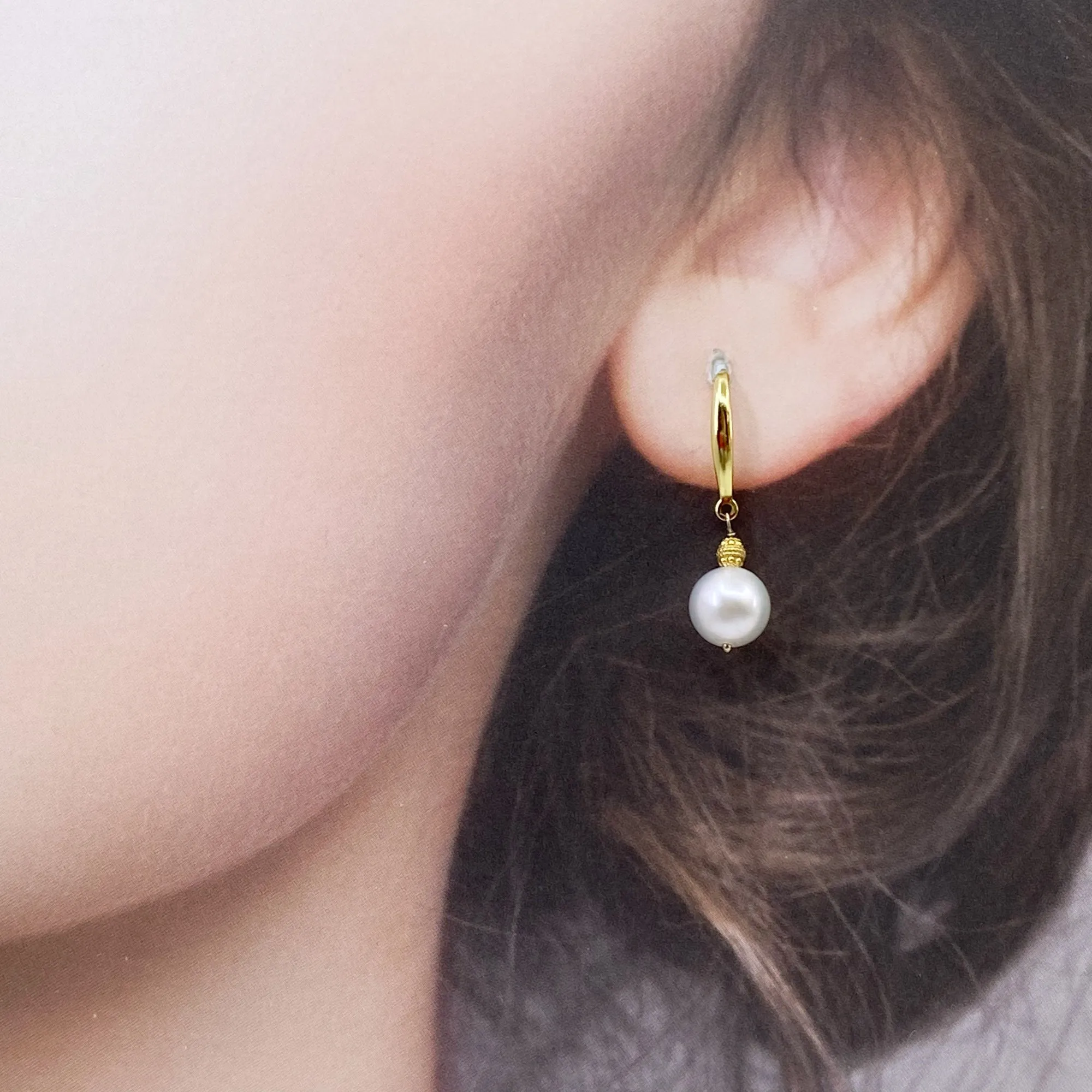 The Nine Gold Pearl Earrings