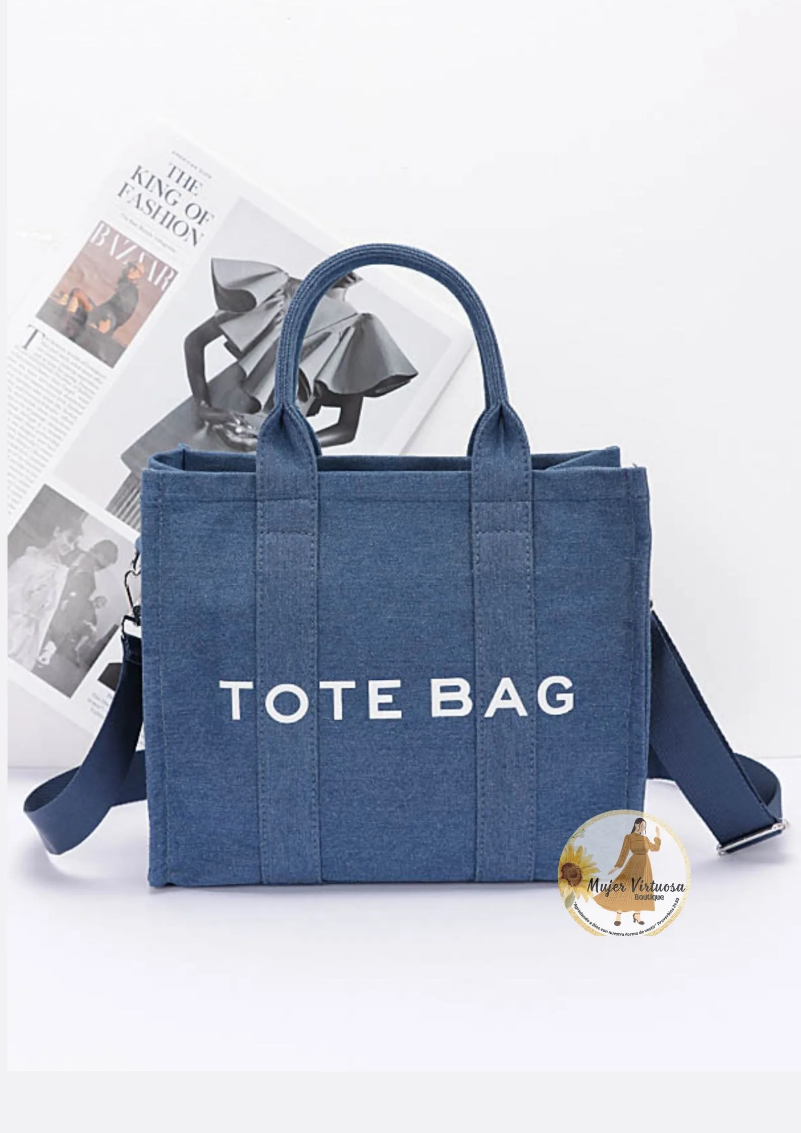 The Tote Dark Denim Bag