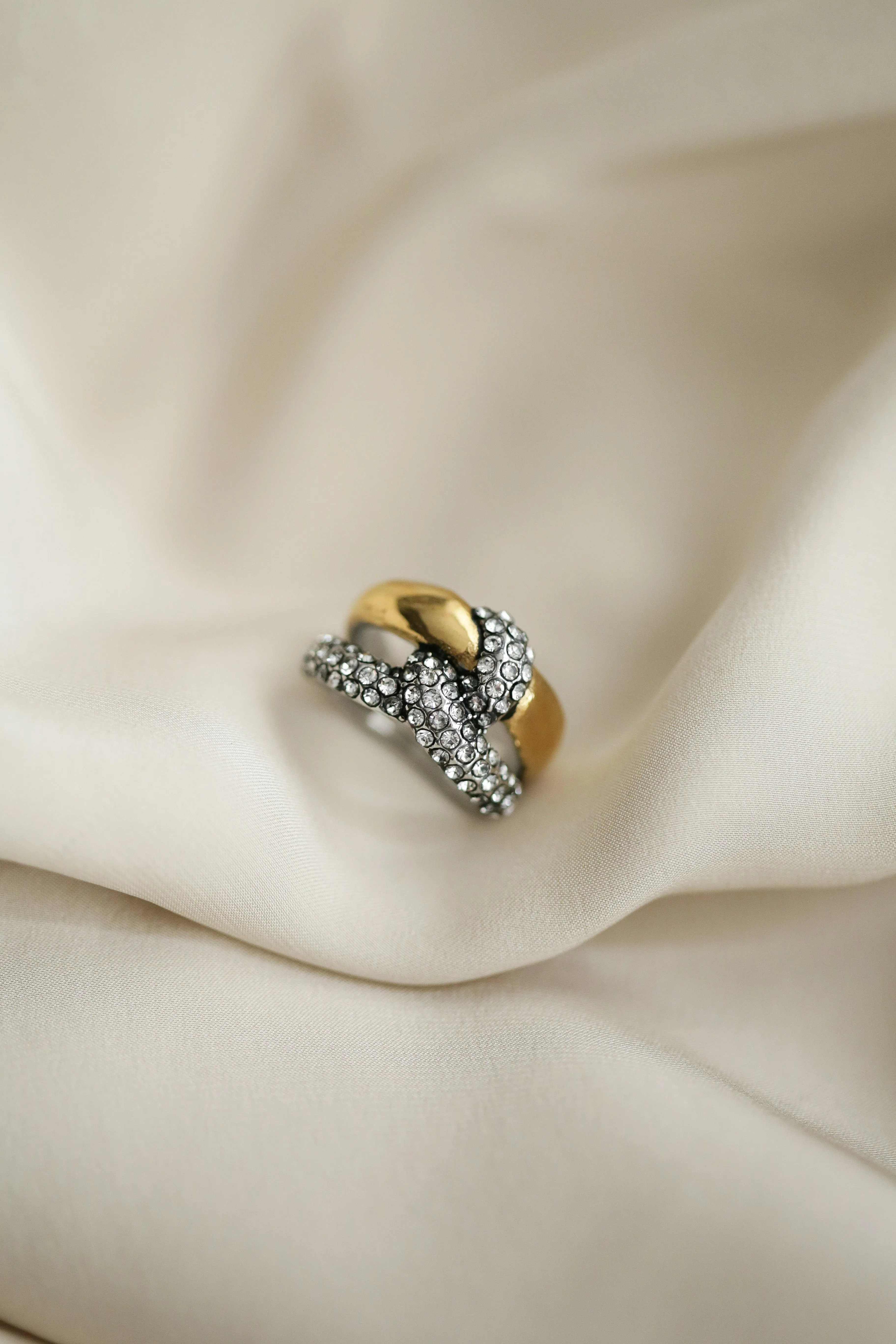 Two Tone Knot Ring