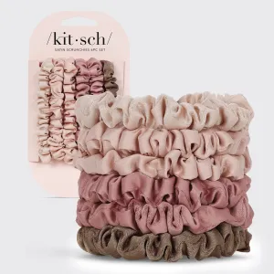 Ultra Petite Satin Scrunchies 6pc - Terracotta