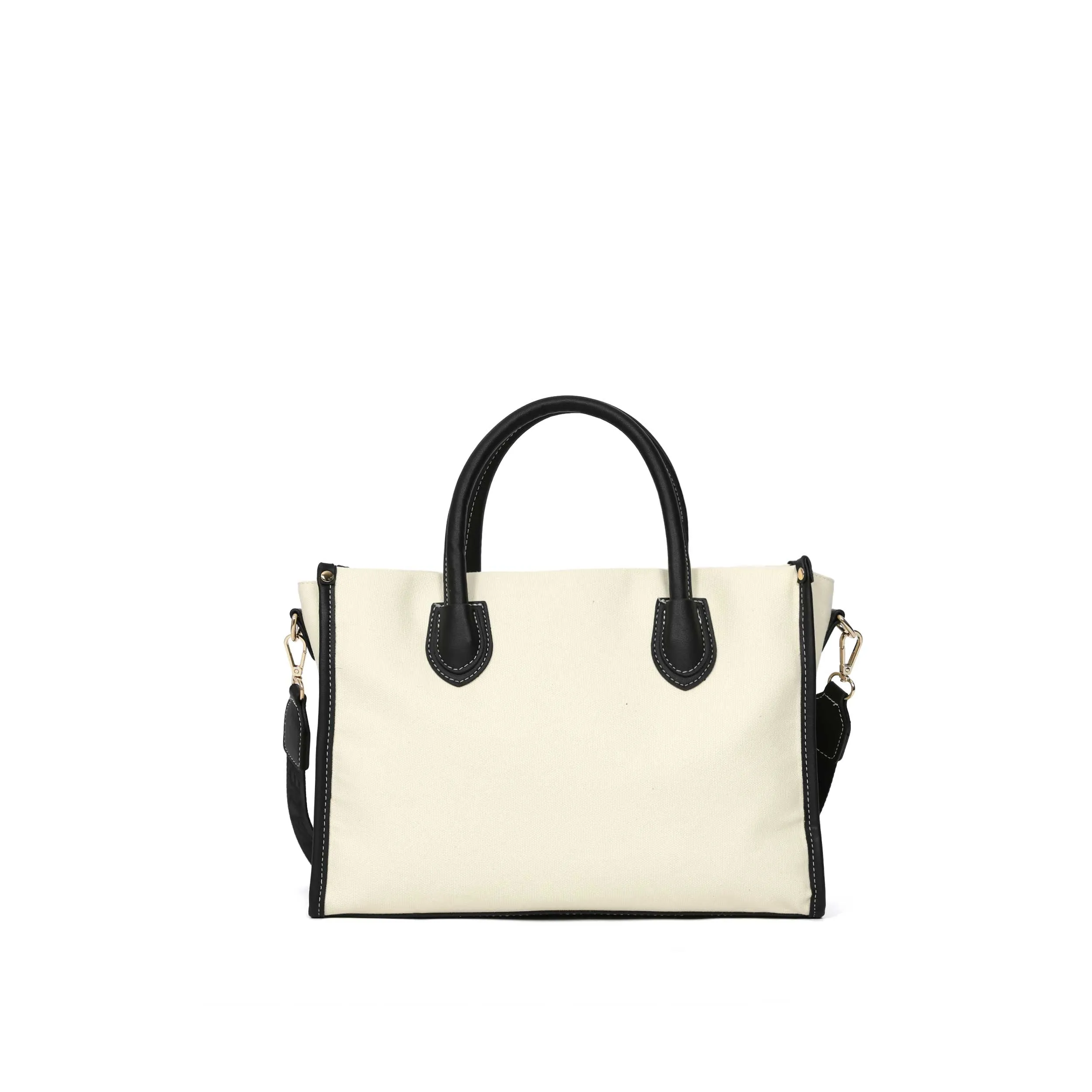 Valentino Bags Leith RE Ladies Mini Tote Bag in Natural & Black