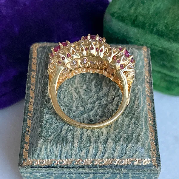 Vintage Tourmaline & Diamond Ring