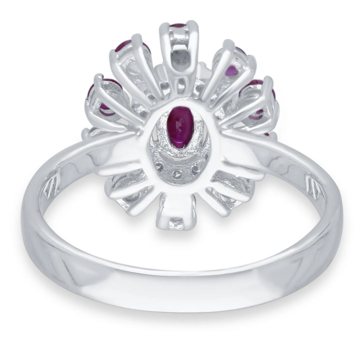 White Gold Ruby & Diamond Heirloom Ring