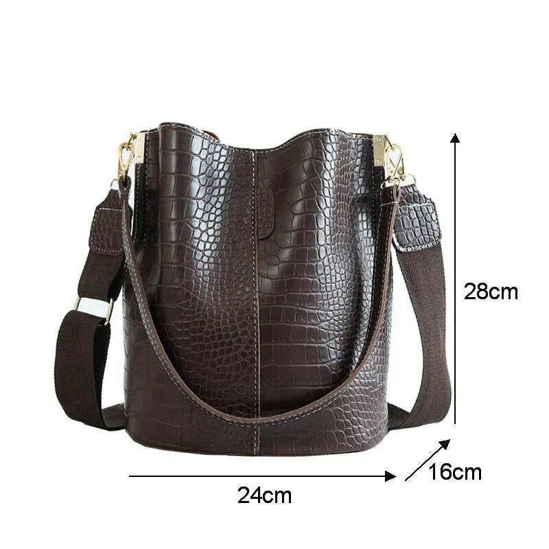 Women Shoulder Crocodile Crossbody Bag