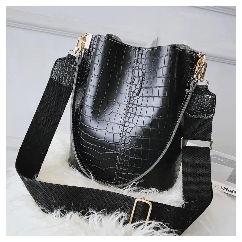 Women Shoulder Crocodile Crossbody Bag