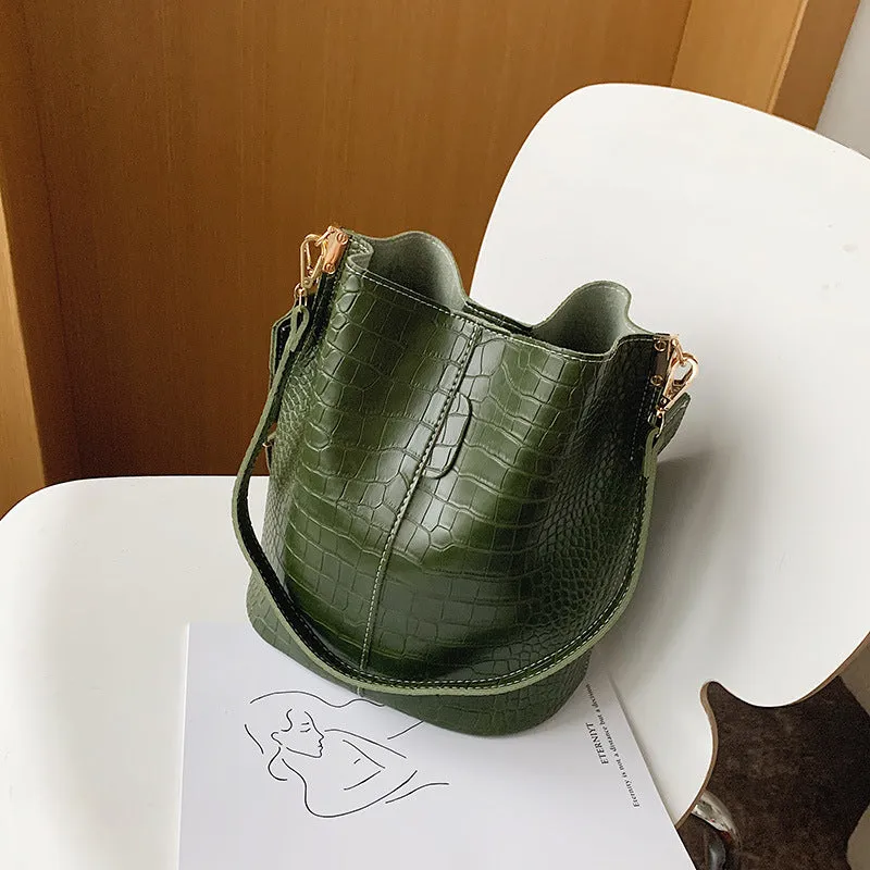 Women Shoulder Crocodile Crossbody Bag