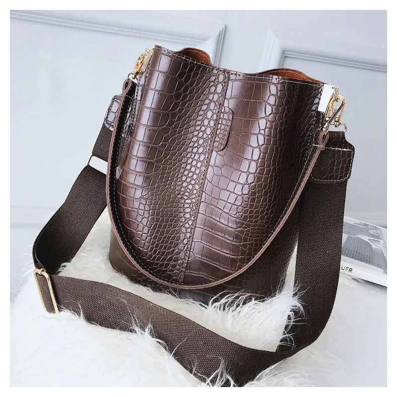 Women Shoulder Crocodile Crossbody Bag