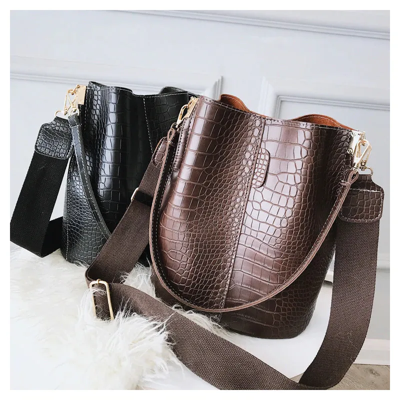 Women Shoulder Crocodile Crossbody Bag