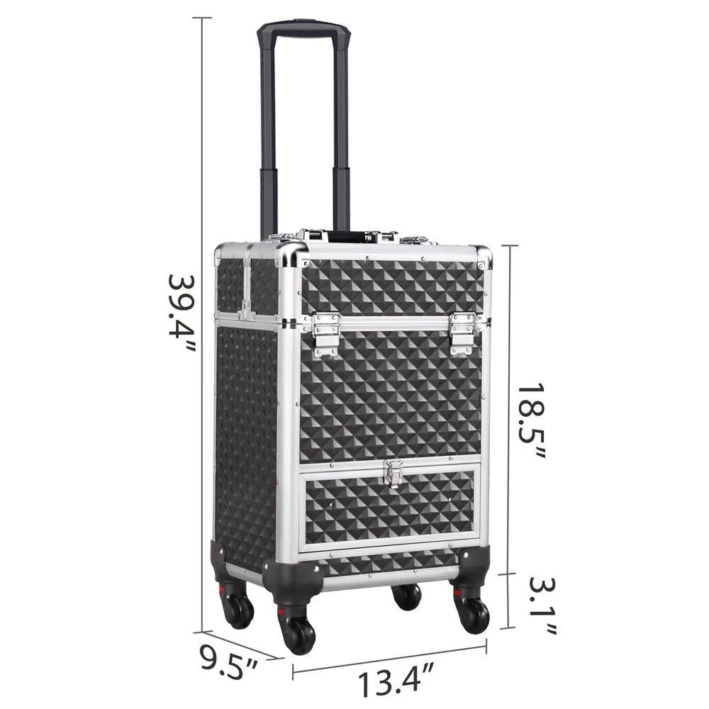 Yaheetech Aluminum Cosmetic Case 22 Inch