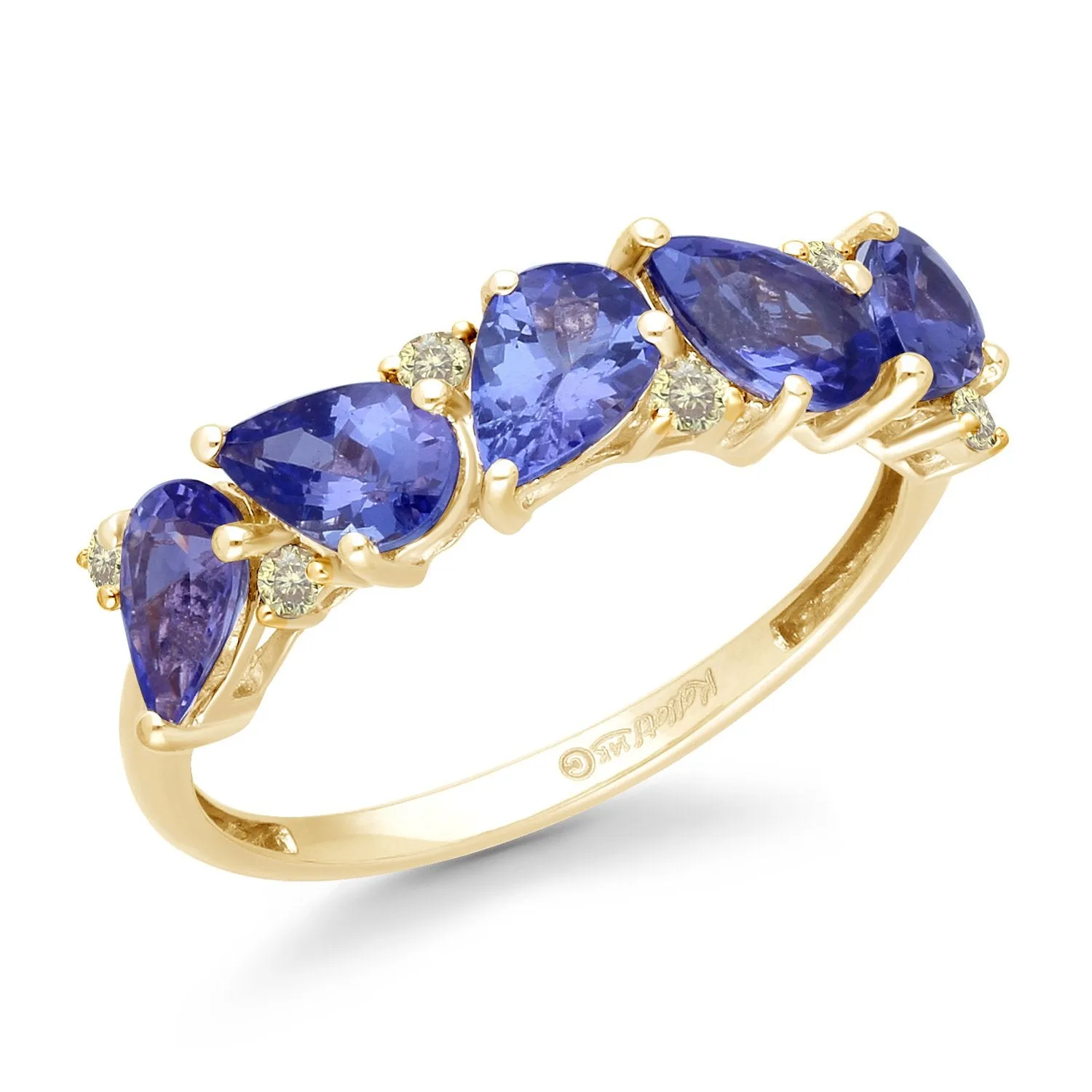 Yellow Gold Tanzanite & Diamond Heirloom Ring