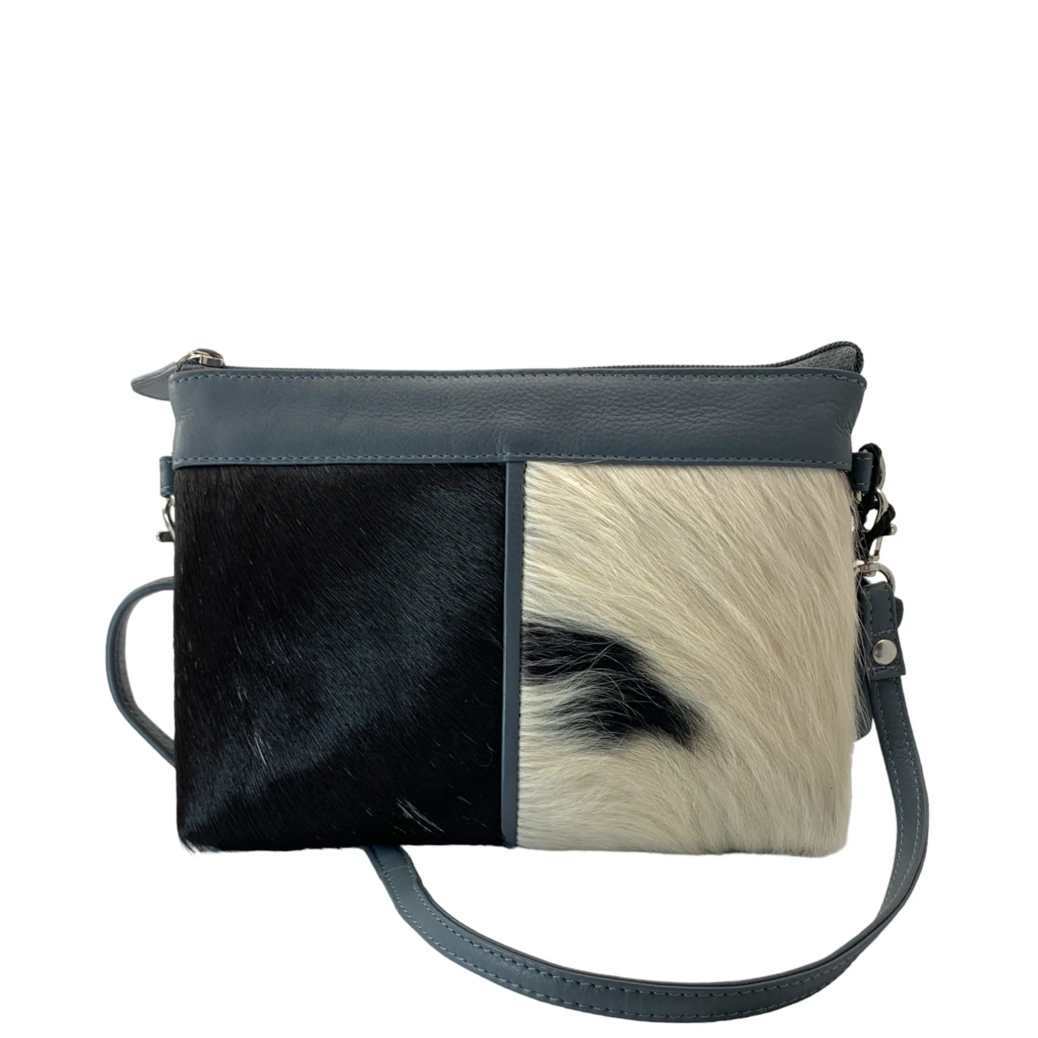 ZH1W ~ Grey Hairon Small Leather Bag